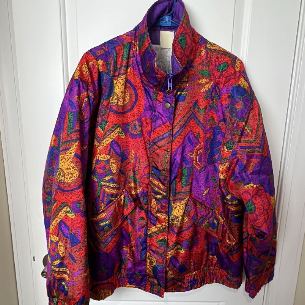 80s style Outer Stuff Vintage Women’s Puffer Ski Bomber Jacket